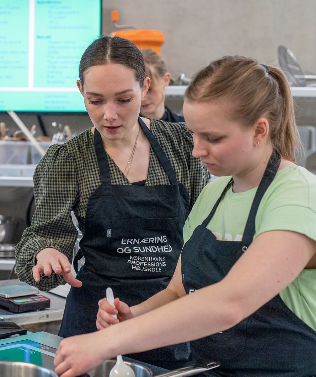 Studerende på ernæring- og sundhedsuddannelsen (Foto: Asger Hunov)