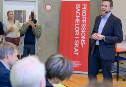 Billede fra skatteministerens besøg på Københavns Professionshøjskole